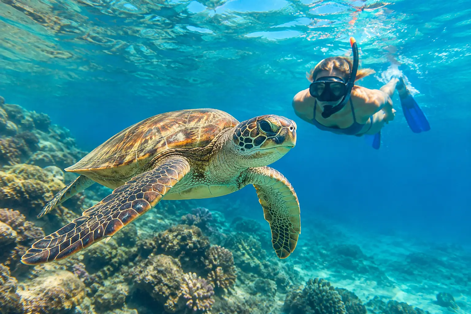Marsa Alam Turtles for a Calm Red Sea Day